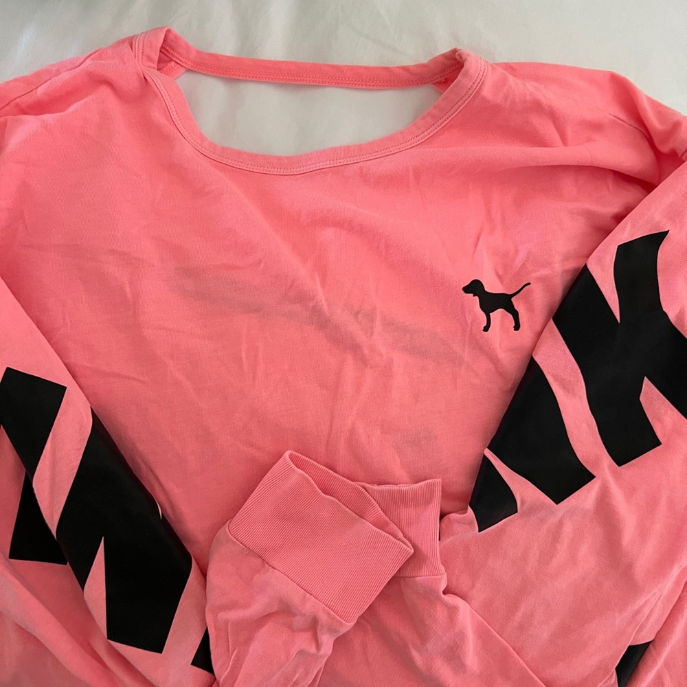 PINK Victoria’s Secret long sleeve tee XS open back